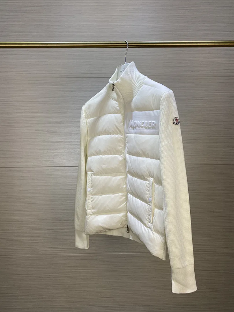 MMoncler Jacket 蒙口22款M0蒙家男女同款针织羽绒拼接羽绒服