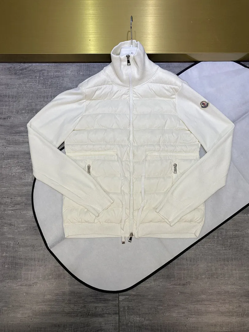 MMoncler Jacket 蒙口女款针织拼接羽绒服开衫系列 连帽羽绒服外套