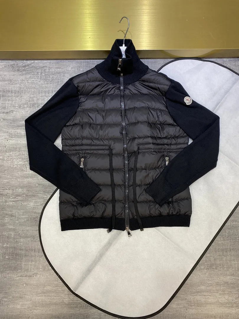MMoncler Jacket 蒙口女款针织拼接羽绒服开衫系列 连帽羽绒服外套
