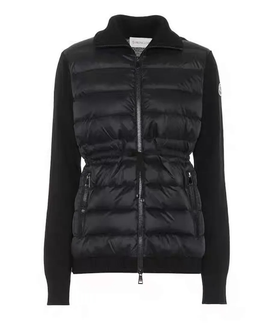 MMoncler Jacket 蒙口女款针织拼接羽绒服开衫系列 连帽羽绒服外套