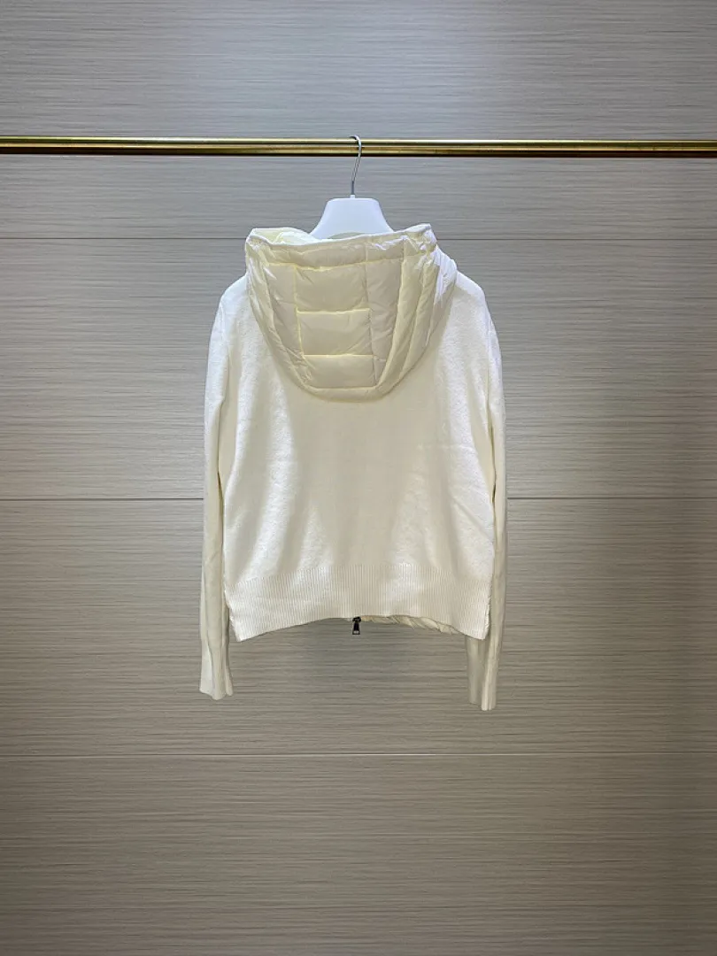 MMoncler Jacket 蒙口款女士针织拼接羽绒服开衫系列 连帽羽绒服外套