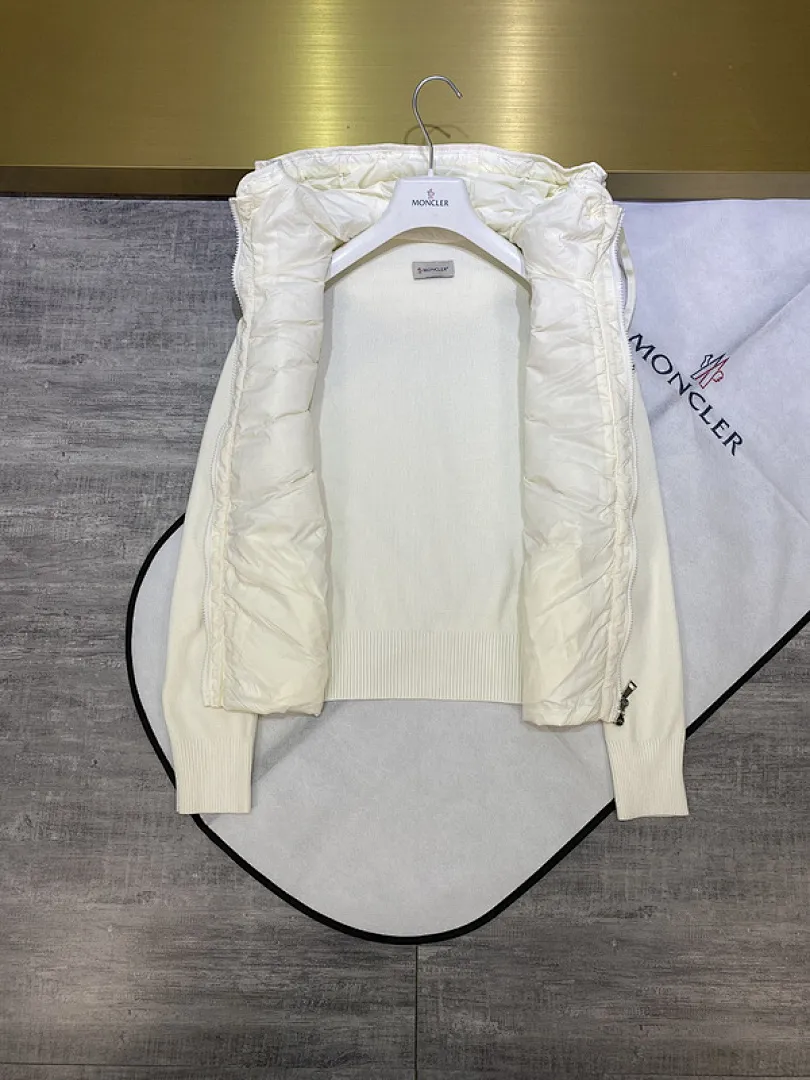 MMoncler Jacket 蒙口款女士针织拼接羽绒服开衫系列 连帽羽绒服外套
