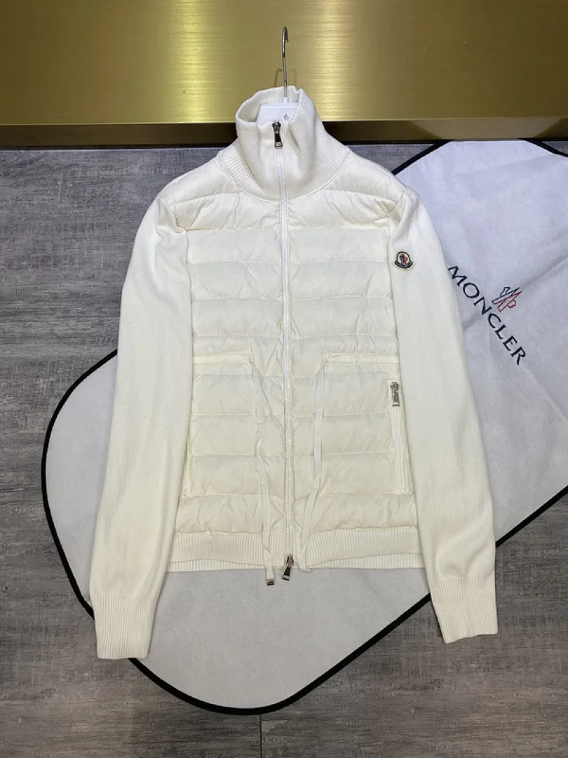 MMoncler Jacket 蒙口女款针织拼接羽绒服开衫系列 连帽羽绒服外套