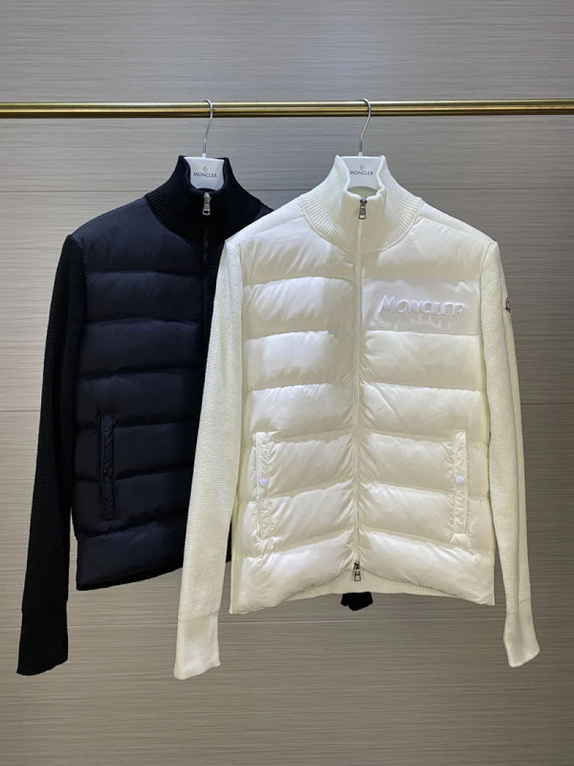 MMoncler Jacket 蒙口22款M0蒙家男女同款针织羽绒拼接羽绒服