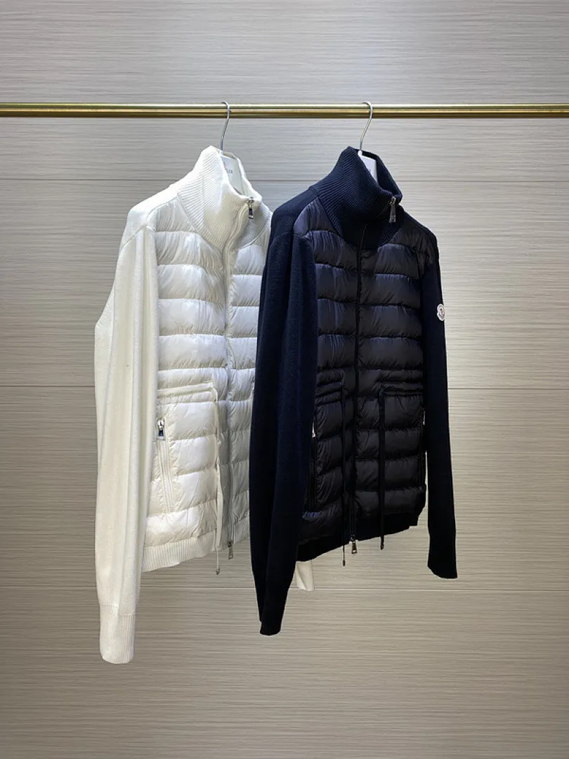 MMoncler Jacket 蒙口女款针织拼接羽绒服开衫系列 连帽羽绒服外套