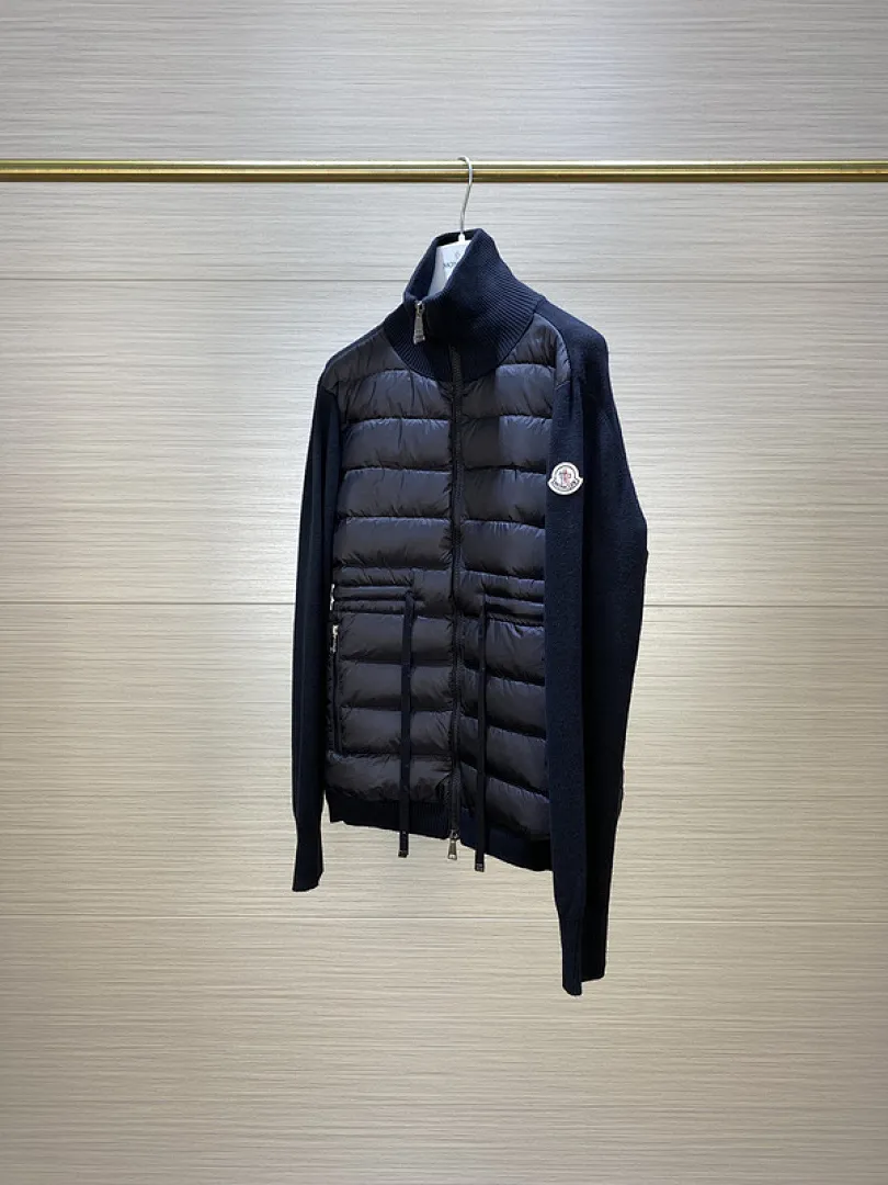 MMoncler Jacket 蒙口女款针织拼接羽绒服开衫系列 连帽羽绒服外套