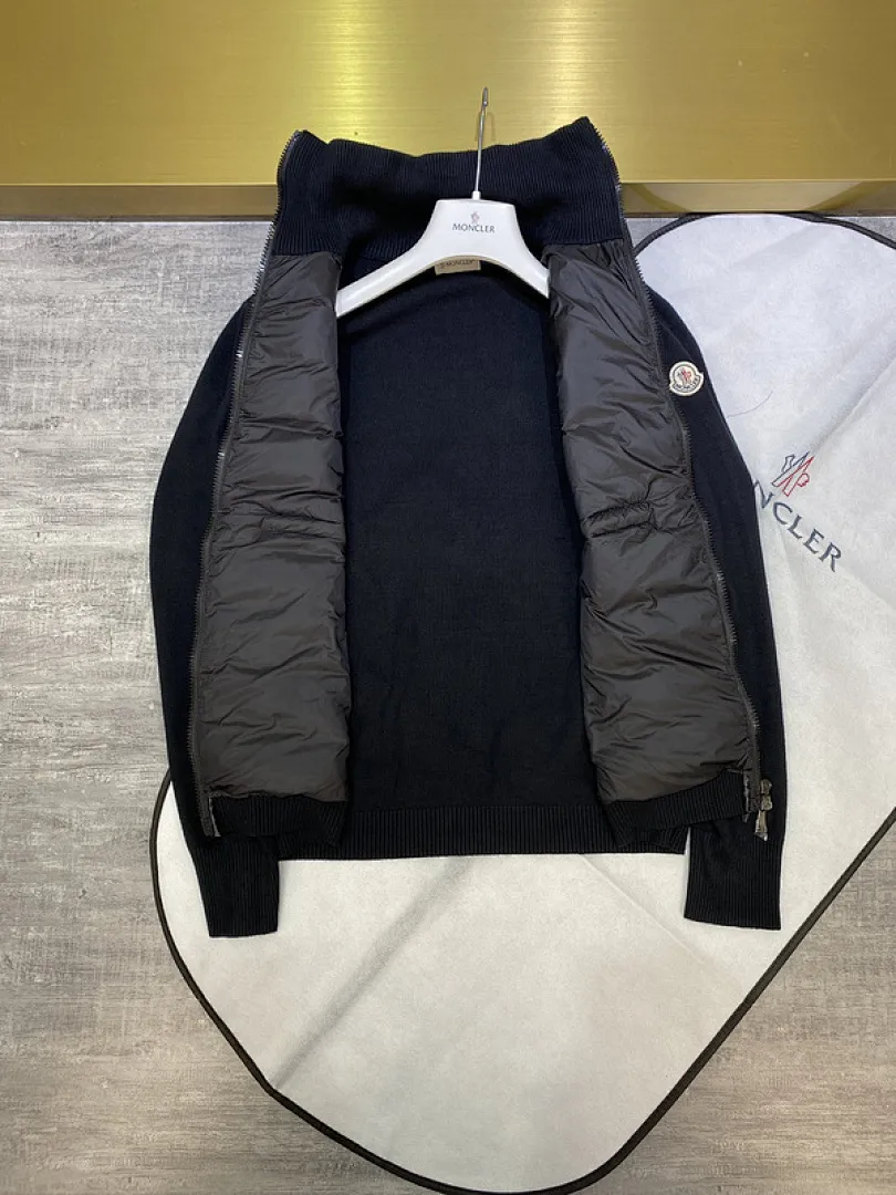 MMoncler Jacket 蒙口女款针织拼接羽绒服开衫系列 连帽羽绒服外套