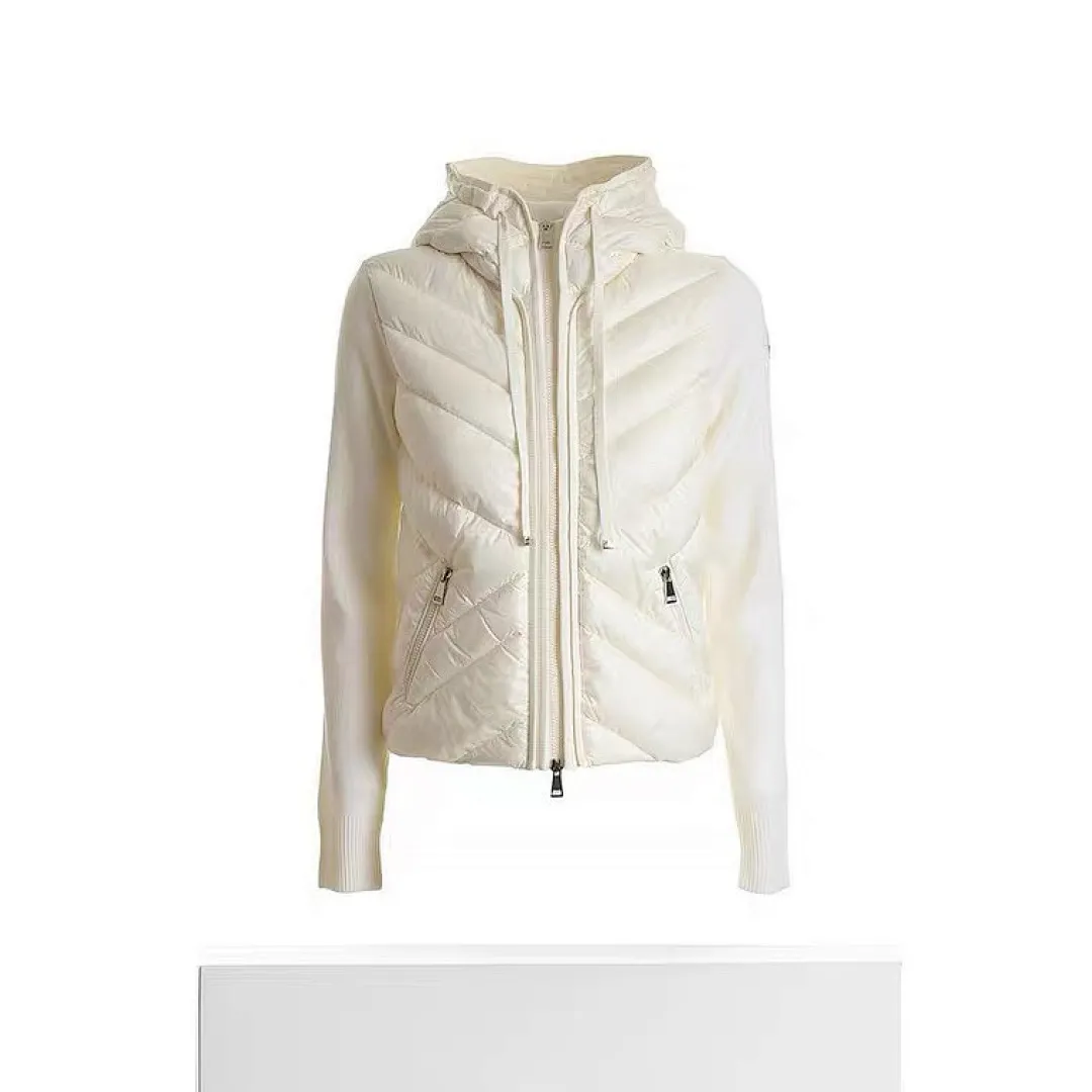 MMoncler Jacket 蒙口款女士针织拼接羽绒服开衫系列 连帽羽绒服外套