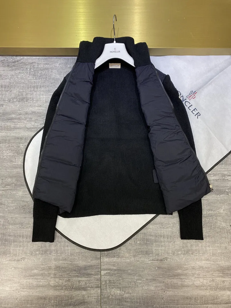 MMoncler Jacket 蒙口22款M0蒙家男女同款针织羽绒拼接羽绒服