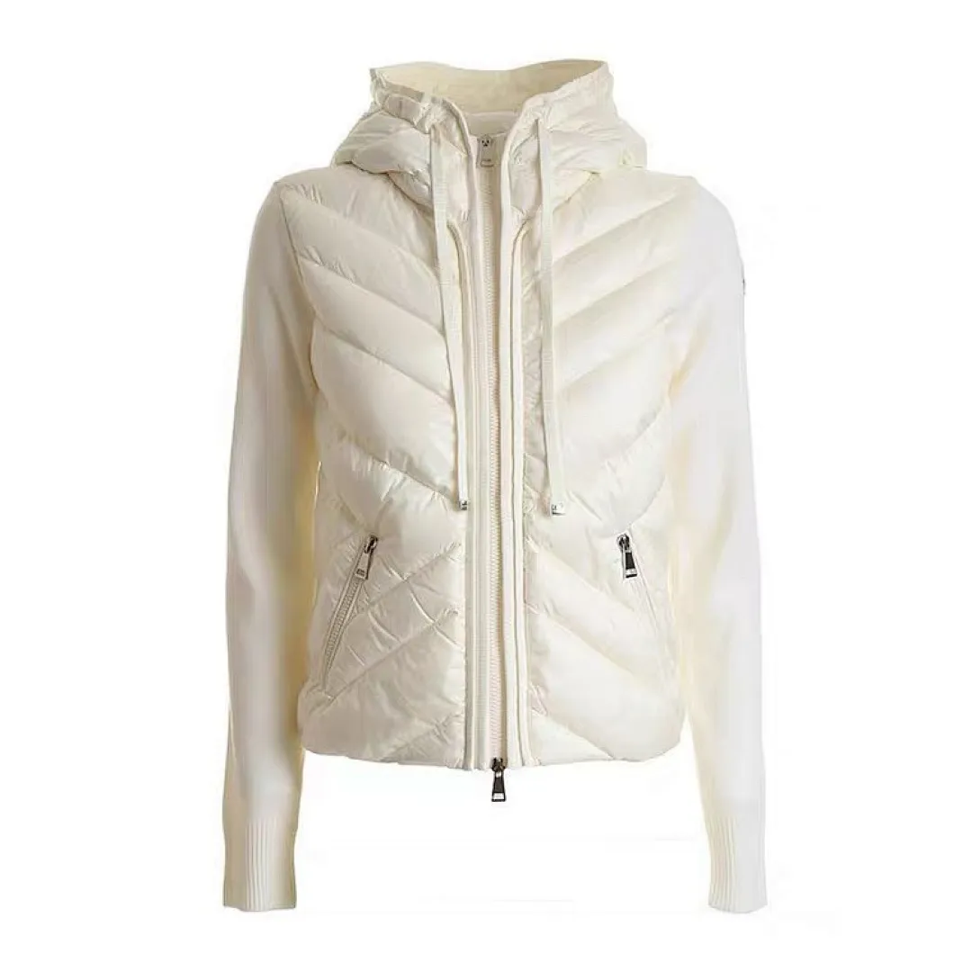 MMoncler Jacket 蒙口款女士针织拼接羽绒服开衫系列 连帽羽绒服外套