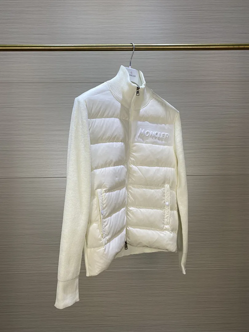 MMoncler Jacket 蒙口22款M0蒙家男女同款针织羽绒拼接羽绒服
