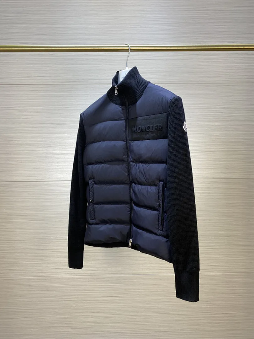 MMoncler Jacket 蒙口22款M0蒙家男女同款针织羽绒拼接羽绒服