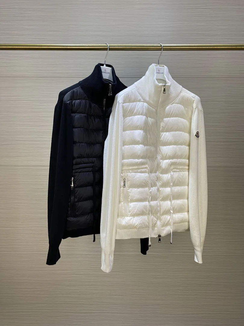 MMoncler Jacket 蒙口女款针织拼接羽绒服开衫系列 连帽羽绒服外套