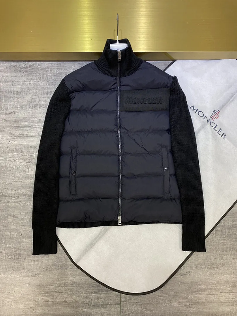 MMoncler Jacket 蒙口22款M0蒙家男女同款针织羽绒拼接羽绒服