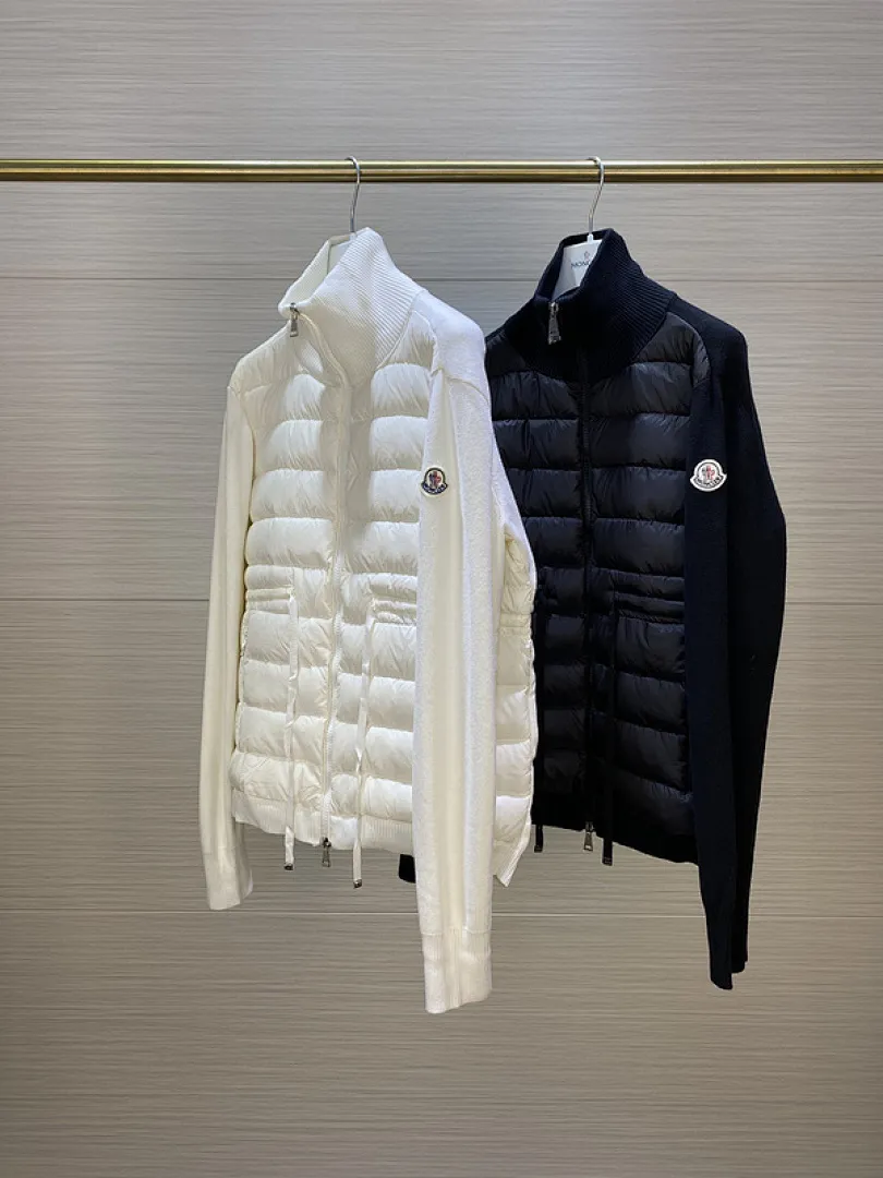 MMoncler Jacket 蒙口女款针织拼接羽绒服开衫系列 连帽羽绒服外套