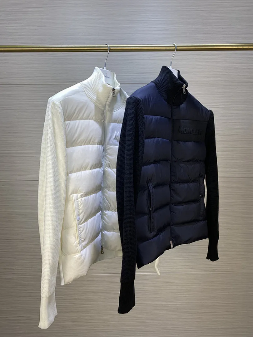 MMoncler Jacket 蒙口22款M0蒙家男女同款针织羽绒拼接羽绒服