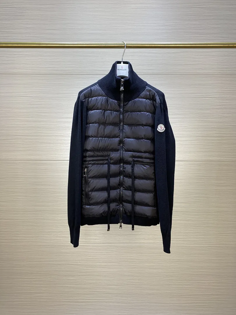 MMoncler Jacket 蒙口女款针织拼接羽绒服开衫系列 连帽羽绒服外套