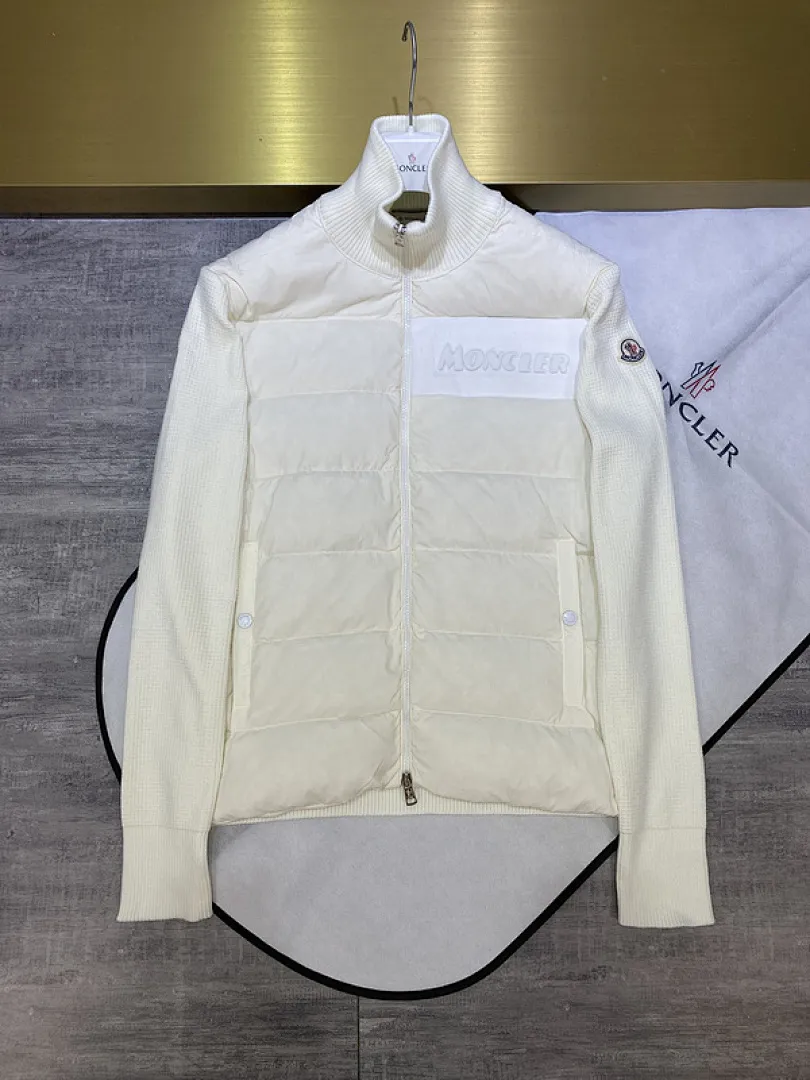 MMoncler Jacket 蒙口22款M0蒙家男女同款针织羽绒拼接羽绒服