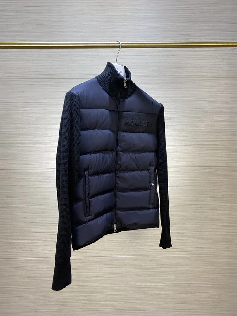 MMoncler Jacket 蒙口22款M0蒙家男女同款针织羽绒拼接羽绒服
