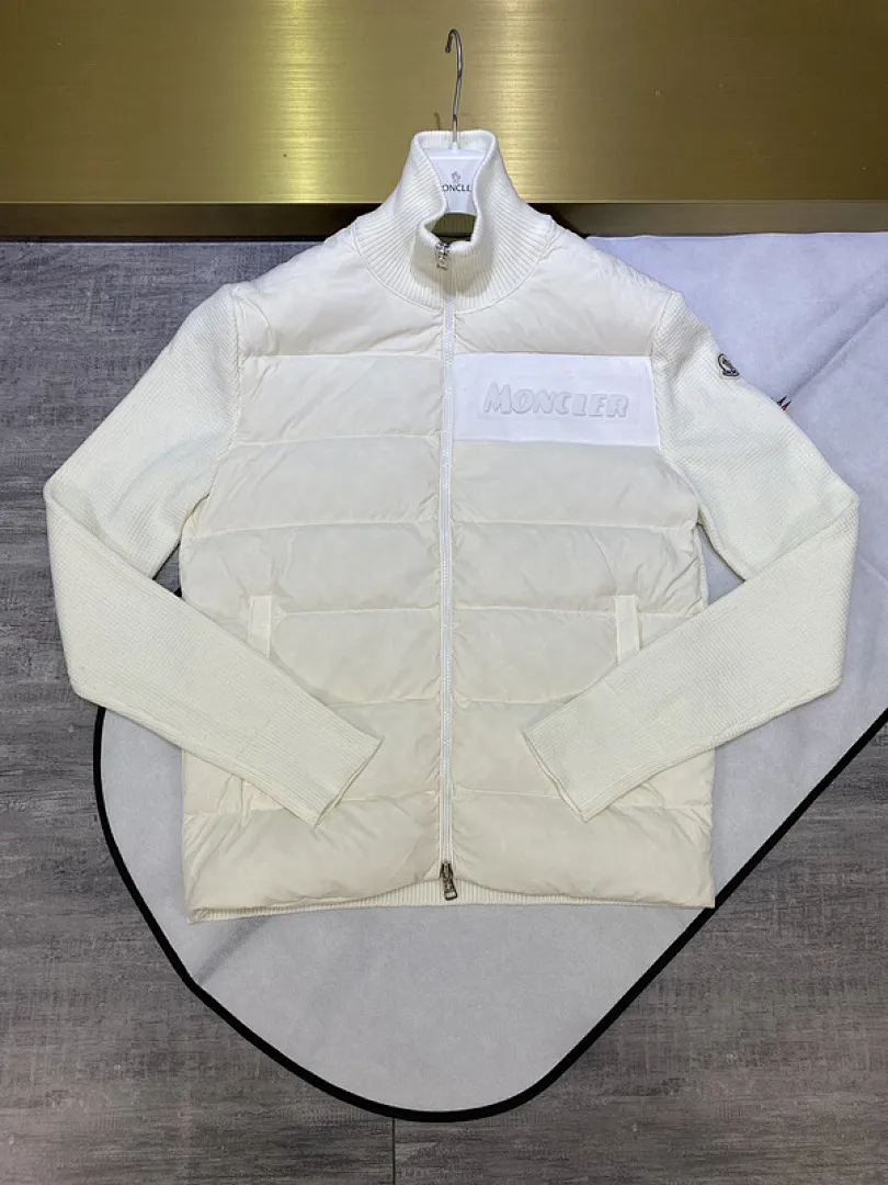 MMoncler Jacket 蒙口22款M0蒙家男女同款针织羽绒拼接羽绒服