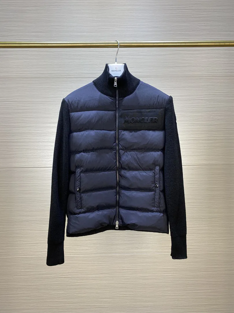 MMoncler Jacket 蒙口22款M0蒙家男女同款针织羽绒拼接羽绒服