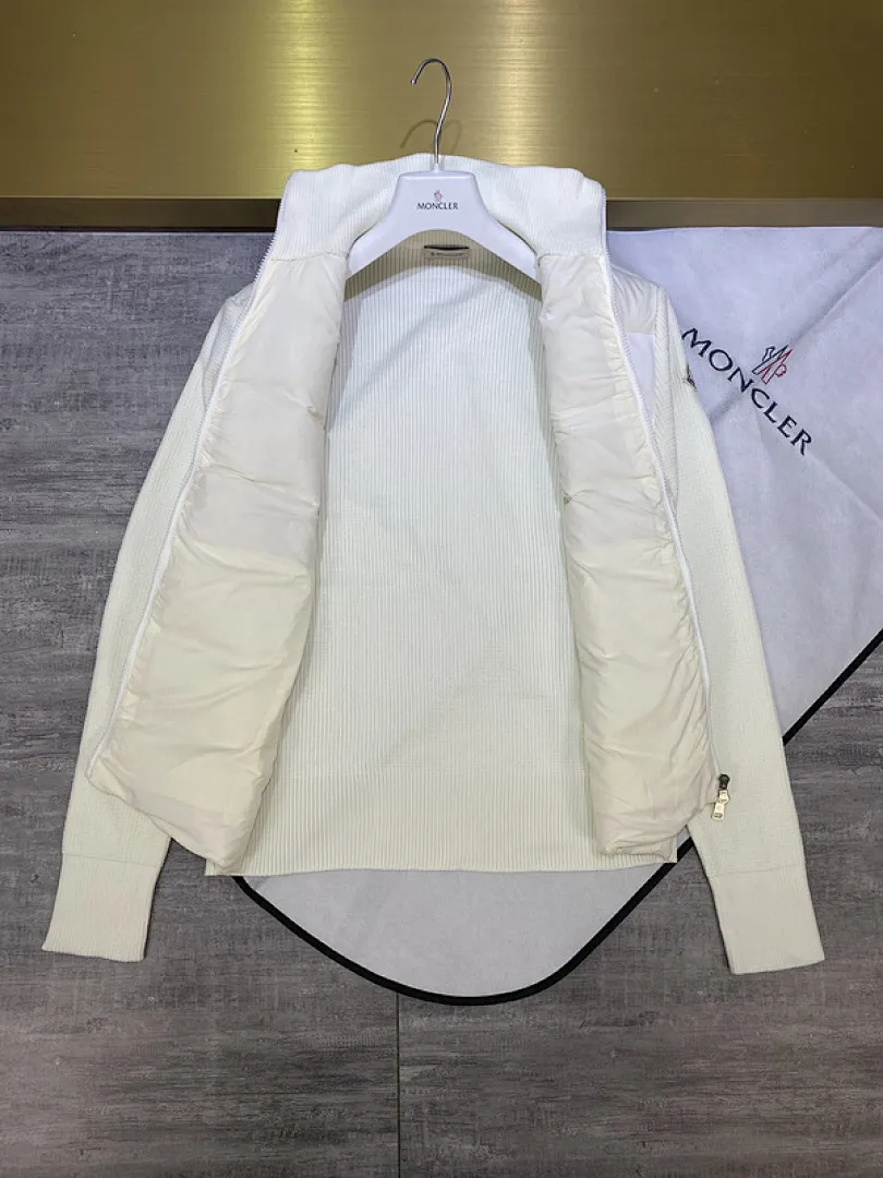 MMoncler Jacket 蒙口22款M0蒙家男女同款针织羽绒拼接羽绒服