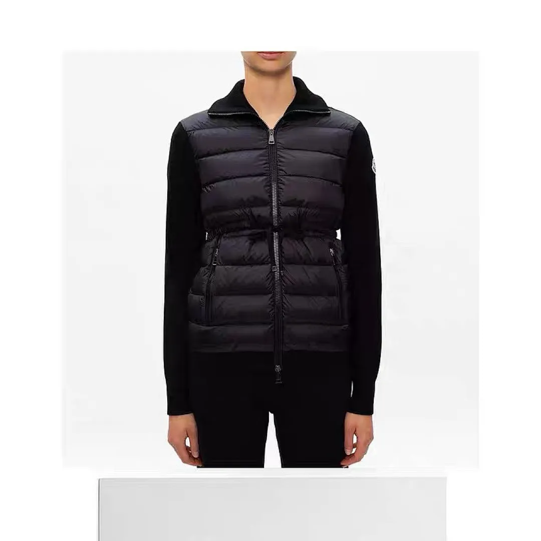 MMoncler Jacket 蒙口女款针织拼接羽绒服开衫系列 连帽羽绒服外套
